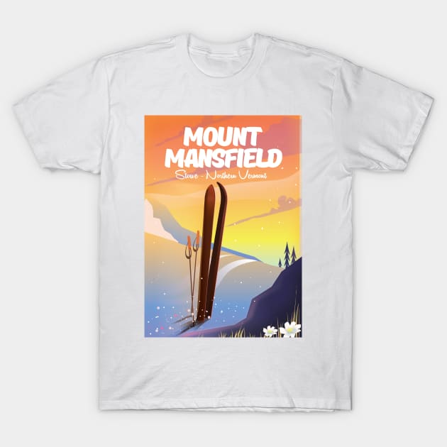 Mount Mansfield Stowe northern Vermont T-Shirt by nickemporium1